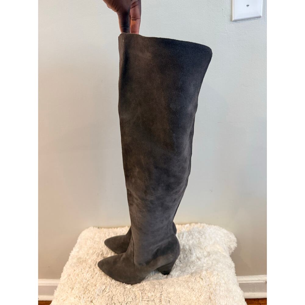 Vince Camuto Tall Over-the-Knee Suede Boots in Gray Size 11